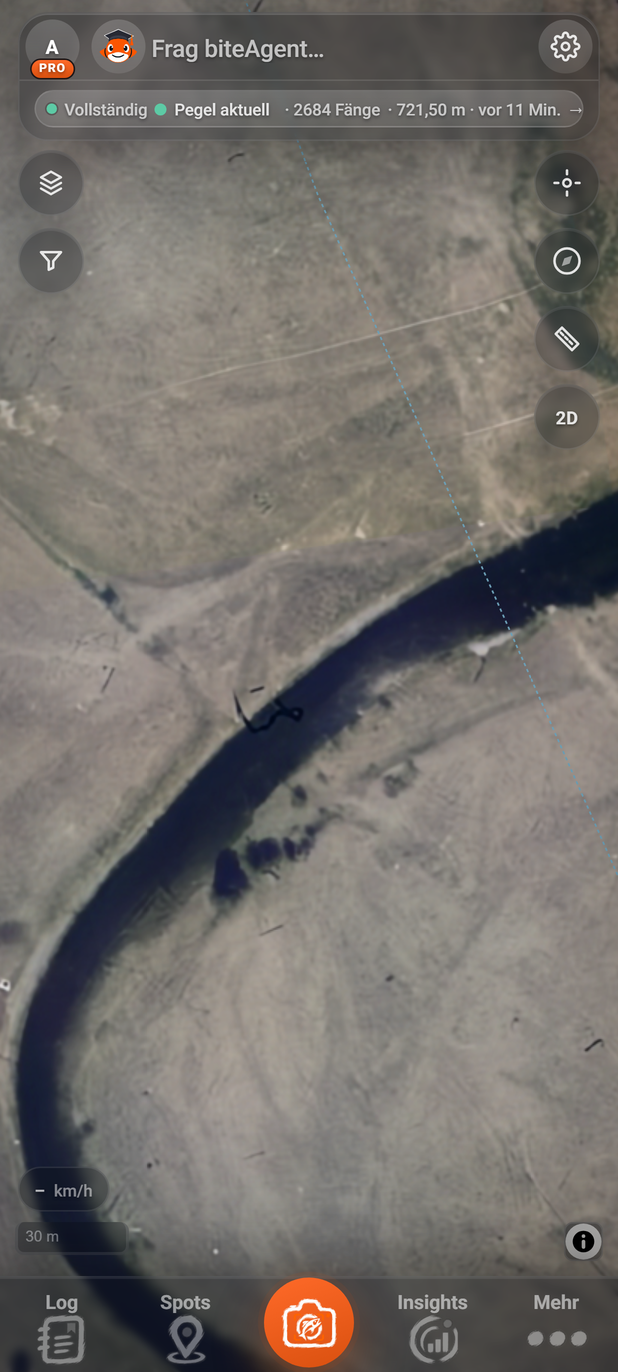 biteVision-Luftbild am Lipno, Transparenz 0 % (BiteMap Pro): 1 Alter Flusslauf